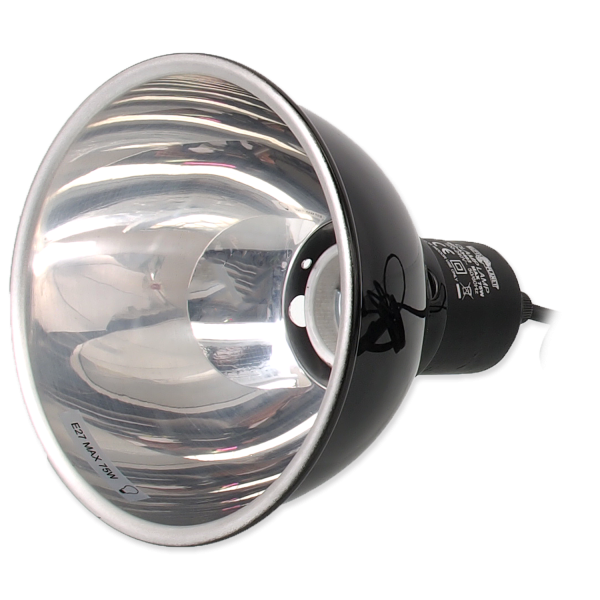 Preview: Lampenfassung (Keramik) mit Reflektor 14cm